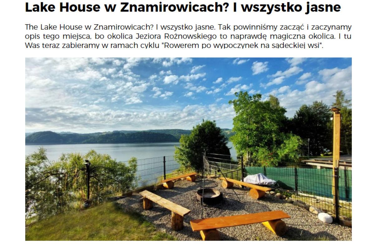 Dom wakacyjny nad Jeziorem Rożnowskim w mediach lokalnych
